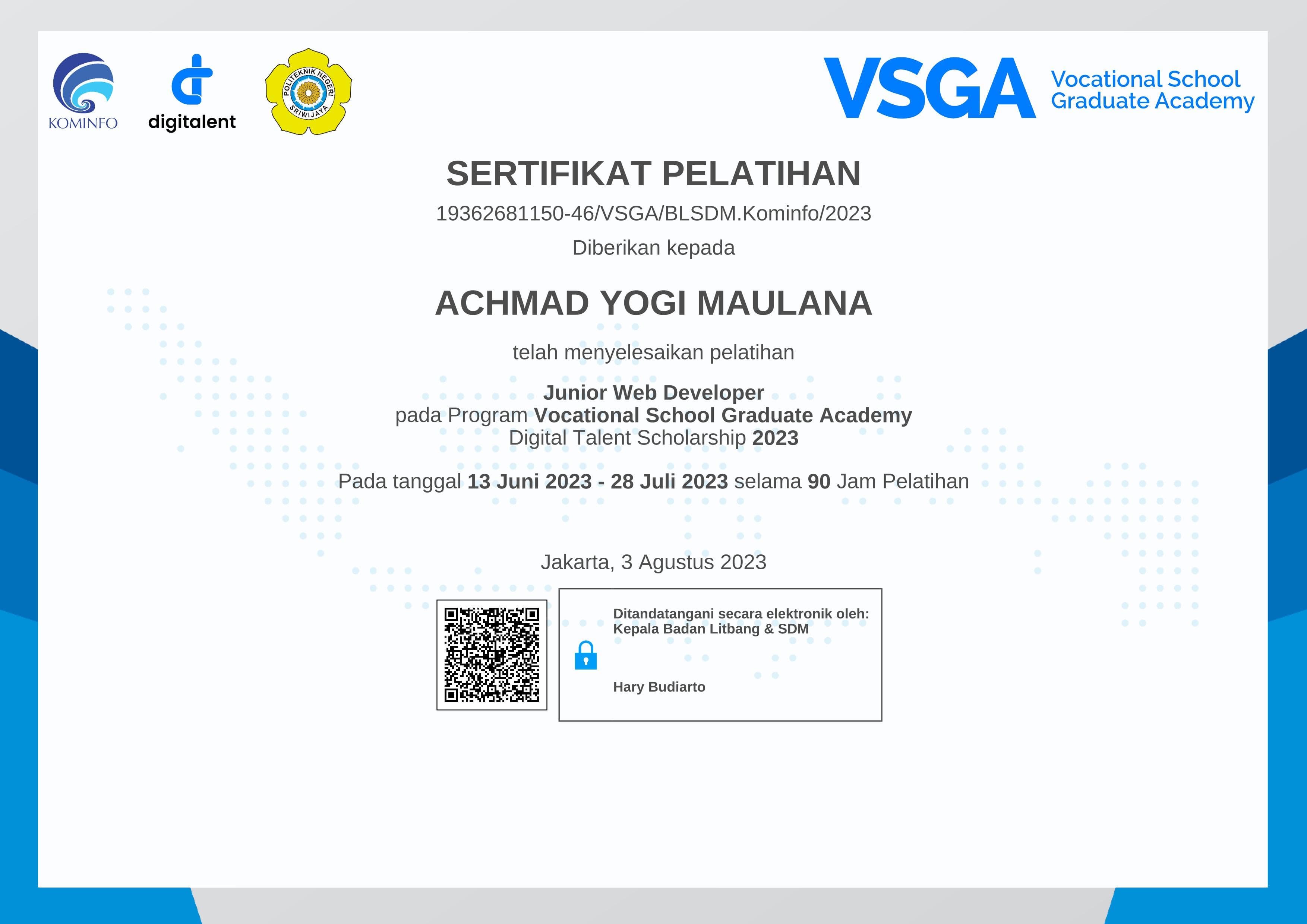 Pelatihan Junior Web Developer